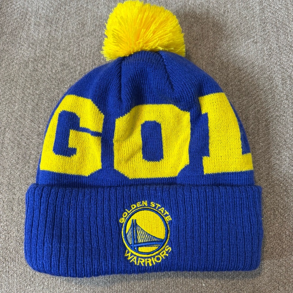 New Era NBA Golden State Warriors Pom/Cuff‎ Knit Hat